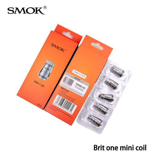 5pcs 100% Original SMOK BM2 Coil Brit one mini coil 1.2ohm 0.6ohm Replacement Coil Head fit for Brit one Mini