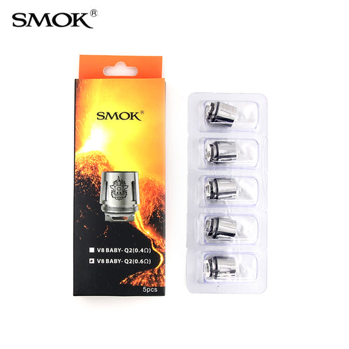Original Smok TFV8 Baby Coil 0.4ohm/0.6ohm Baby Q2 /M2 coil 0.15/0.25 ohm fit for SMOK TFV8 BIG BABY/BABY Tank