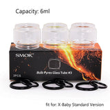 SMOK Bulb Glass tube fit for TFV8 Baby Tank,V8 X-BABY Tank, V8 Big Baby Tank, TFV12 Prince Tank Replacement Pyre Glass Tube