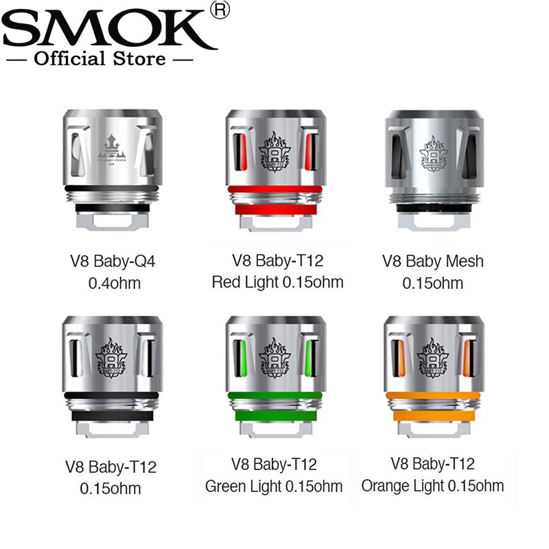 SMOK V8 Baby T12 Coil V8 Baby-T12 Light Core V8 Baby-Q4 V8 Baby Mesh Eletronic Cigarette Atomizer Core Fit TFV8 Baby Tank